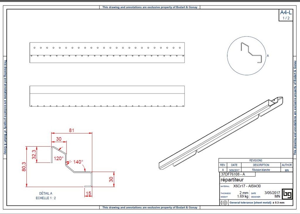 REPARTITEUR CONCEPT 790 DF et SF
