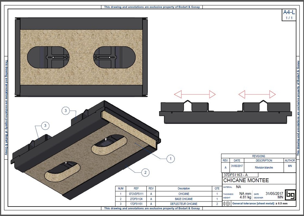 CHICANE MONTEE CONCEPT 540,540V DF et SF