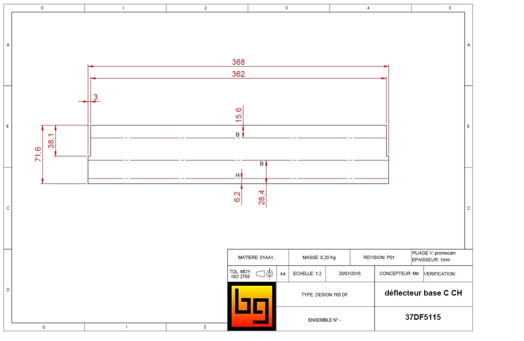 me DEFLECTEUR BASE C CH CONCEPT 510 DF