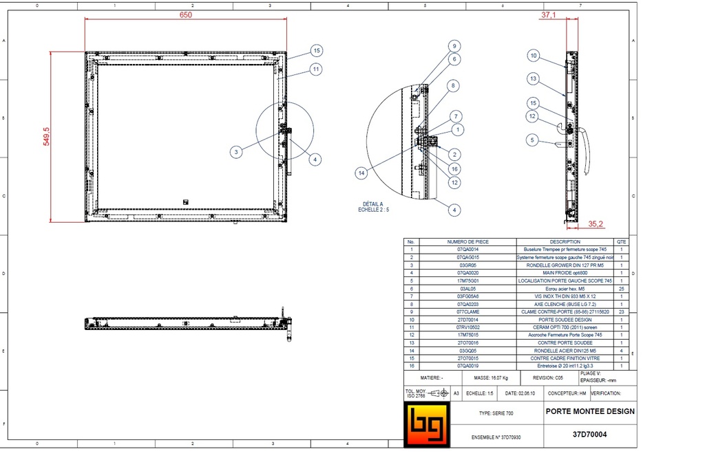 PORTE MONTEE DESIGN 700