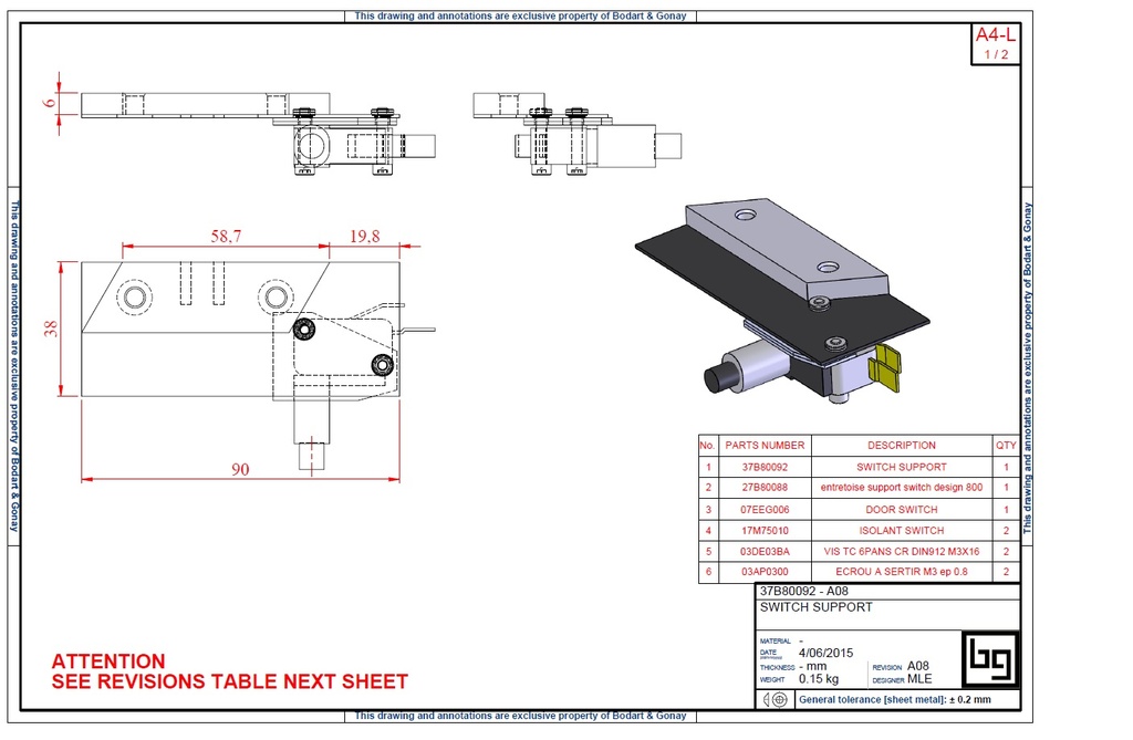 SUPPORT SWITCH DESIGN 800