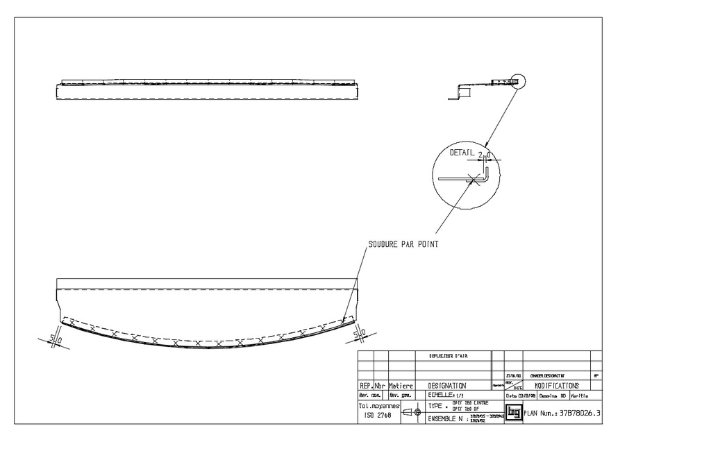 DEFLECTEUR AIR OPTI 780 CINTRE