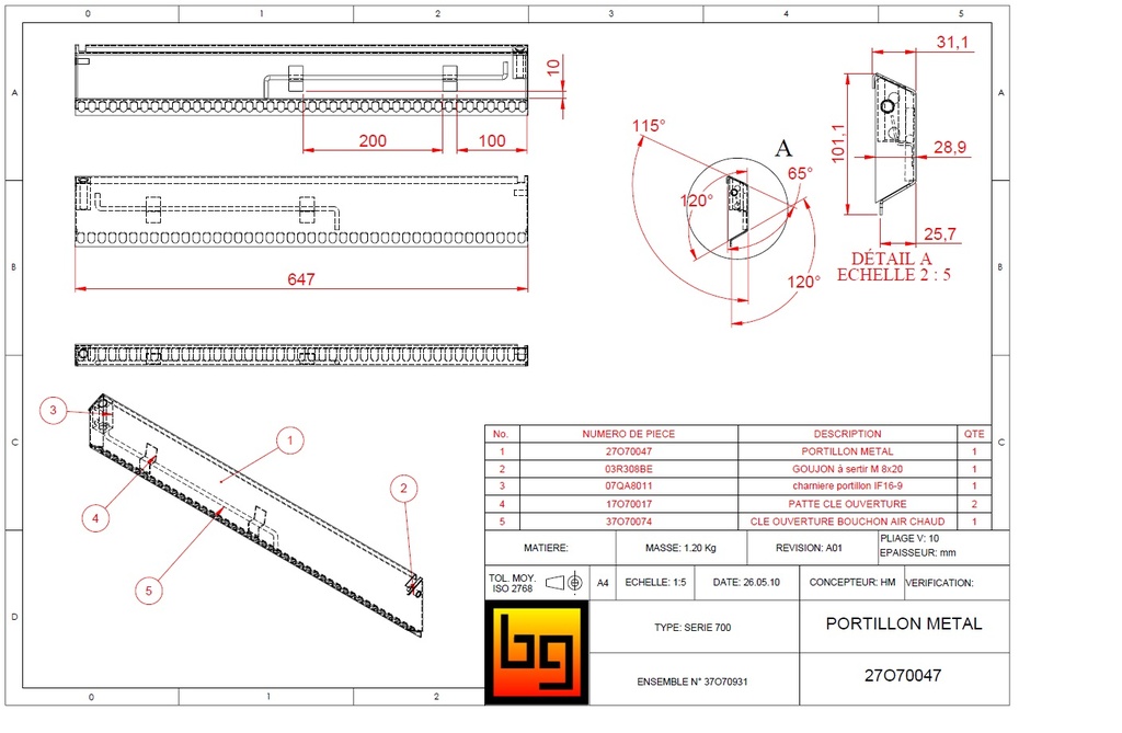PORTILLON SOUDE METAL OPTI 700