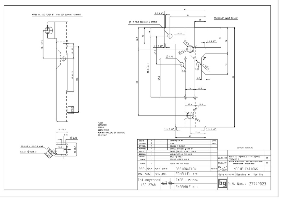 SUPPORT CLENCHE PRISMA