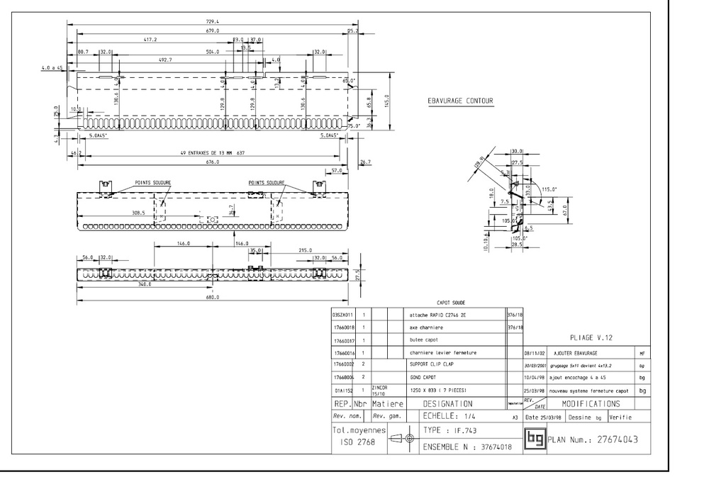 CAPOT BASCULANT IF 743    (98)