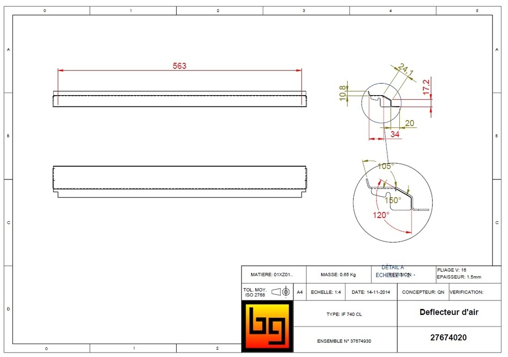 DEFLECTEUR AIR IF 743     1996