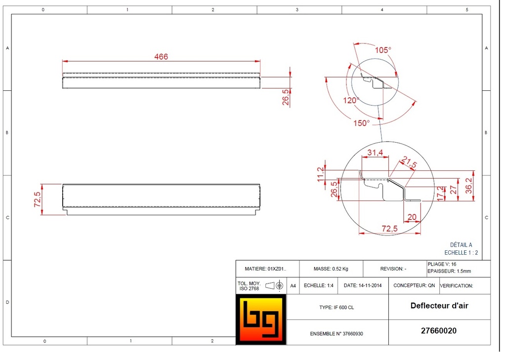 DEFLECTEUR AIR IF 603     1996