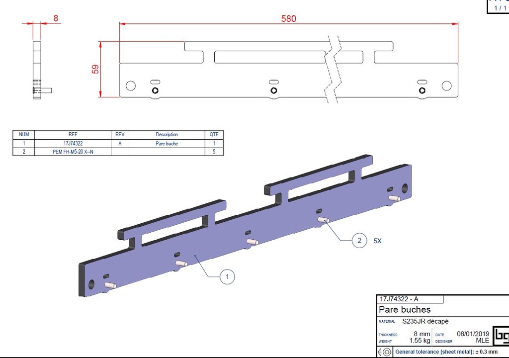 PARE-BUCHES PEINT IF EASY 740