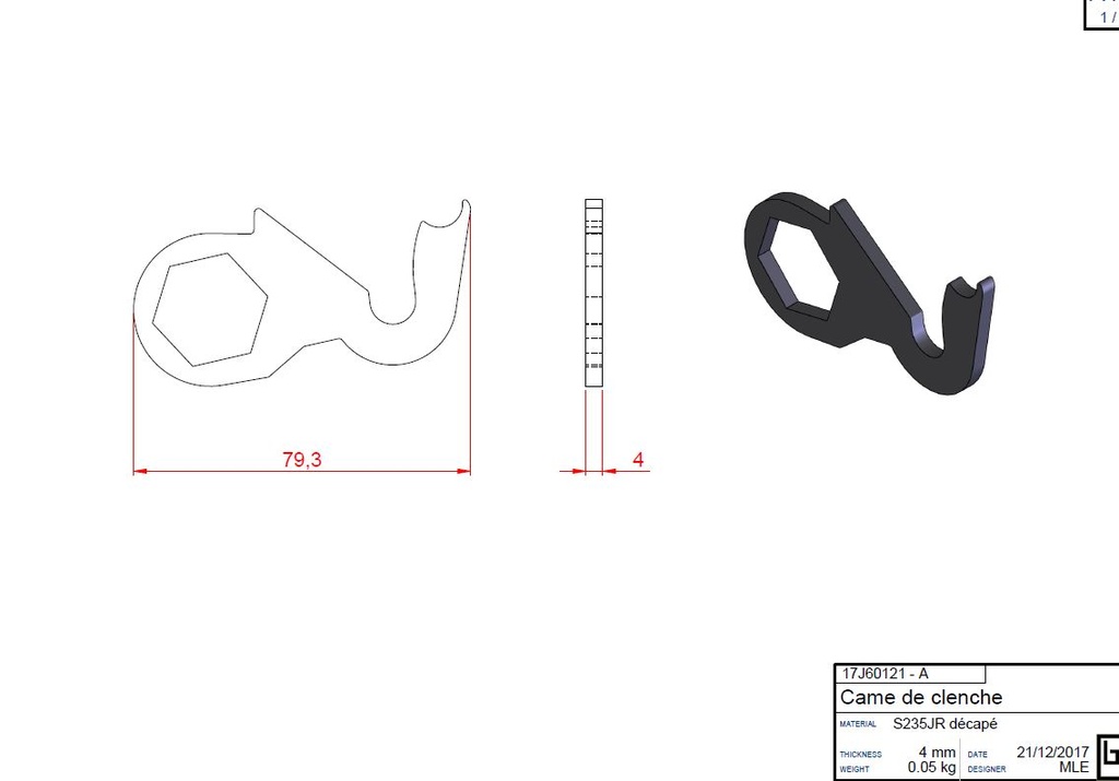 CLENCHE IF NEO/EASY peinte