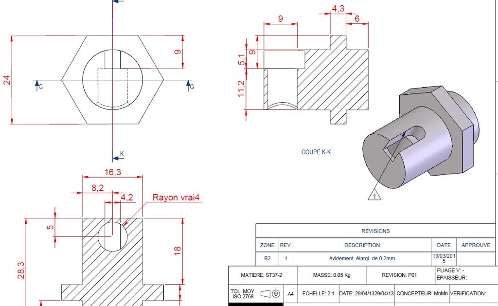 AXE CLENCHE DESIGN 760 DF ZINGUEE NOIR