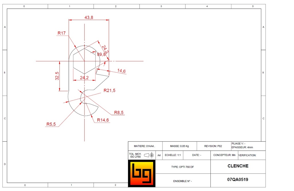 me laser CLENCHE DESIGN 760DF