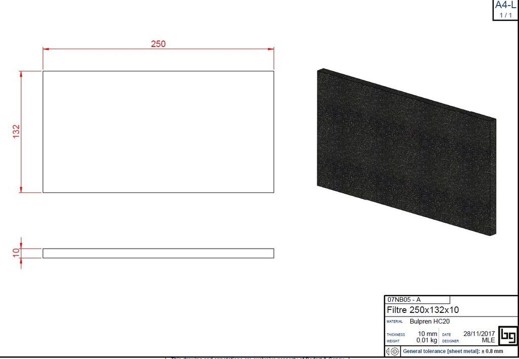 BULPRENS HC20 250X132X10 (800)