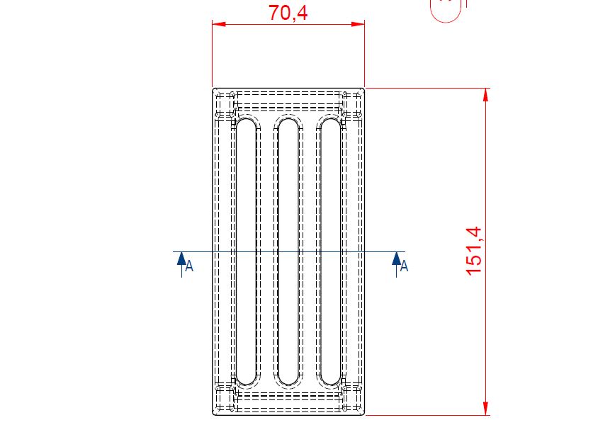 GRILLE ACIER IF NEO - EASY 70x151