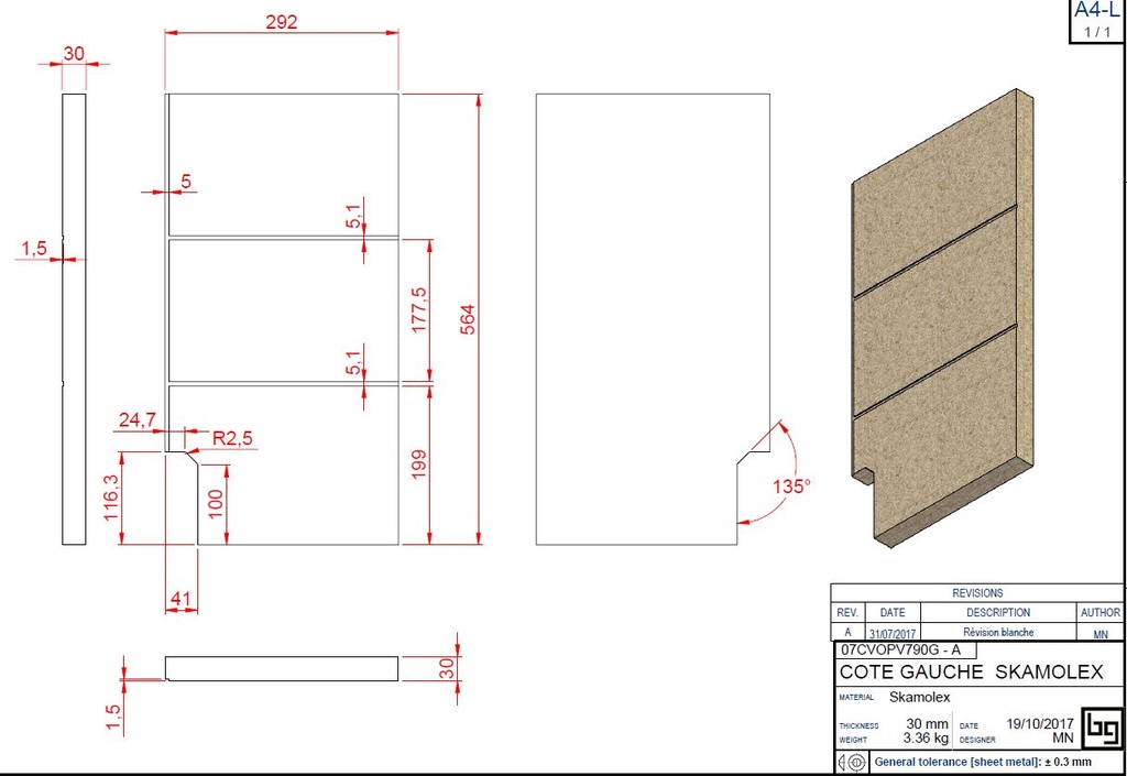 COTE GAUCHE SKAMOLEX CONCEPT 790 V