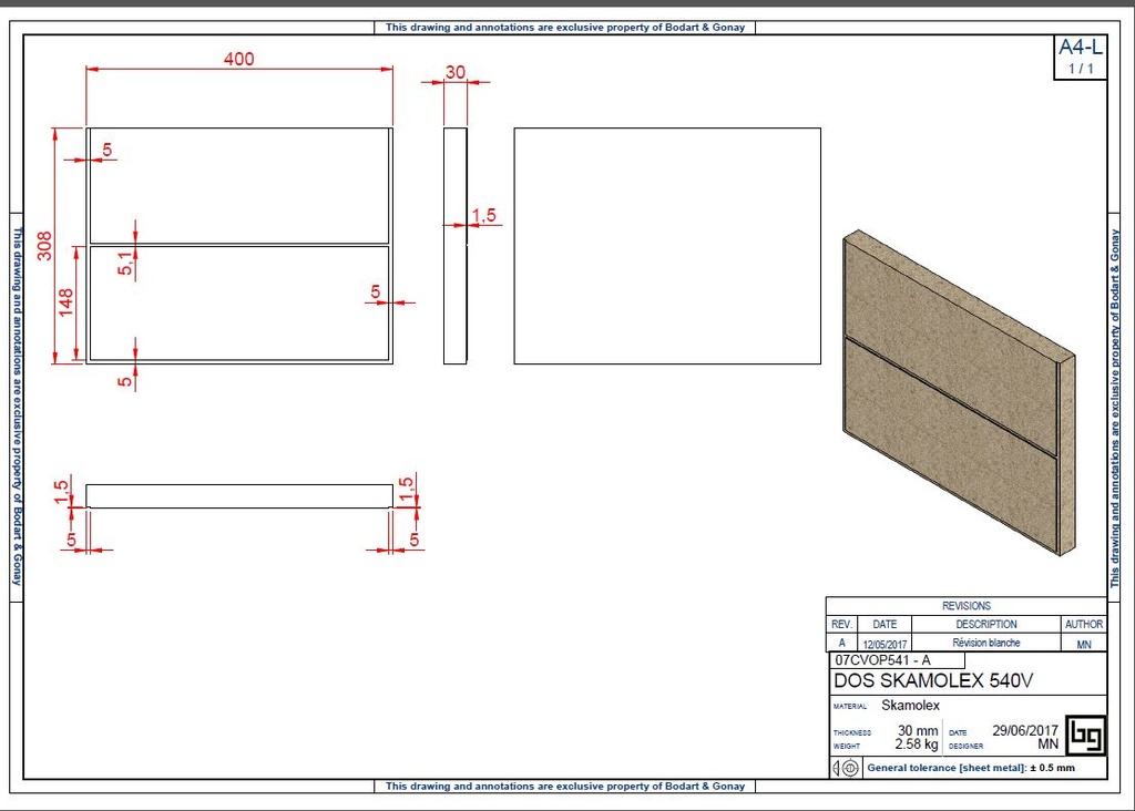 DOS SKAMOLEX  CONCEPT 540 V  SF