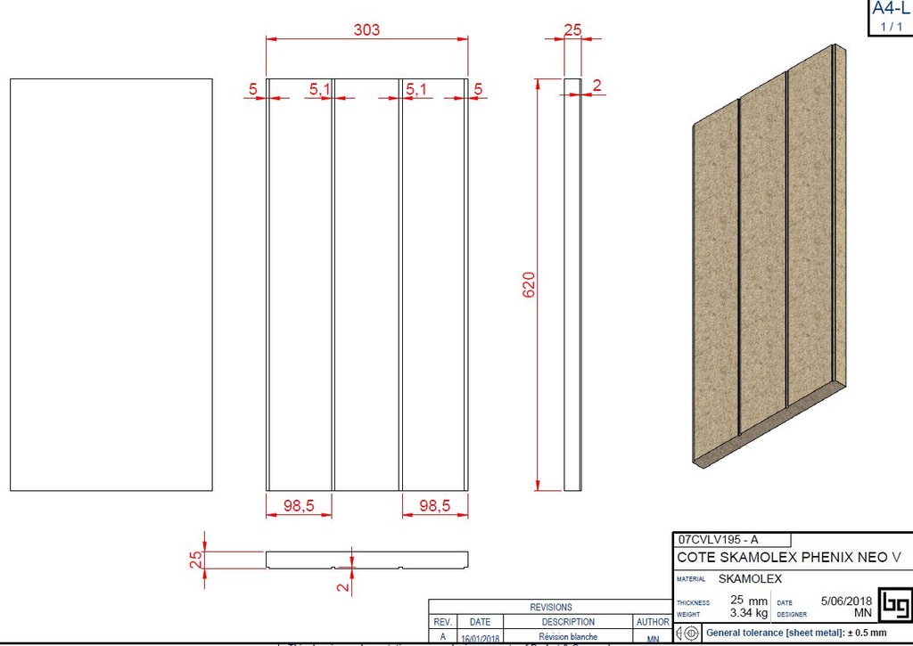COTE SKAMOLEX PHENIX 65 V , 95 V NEO
