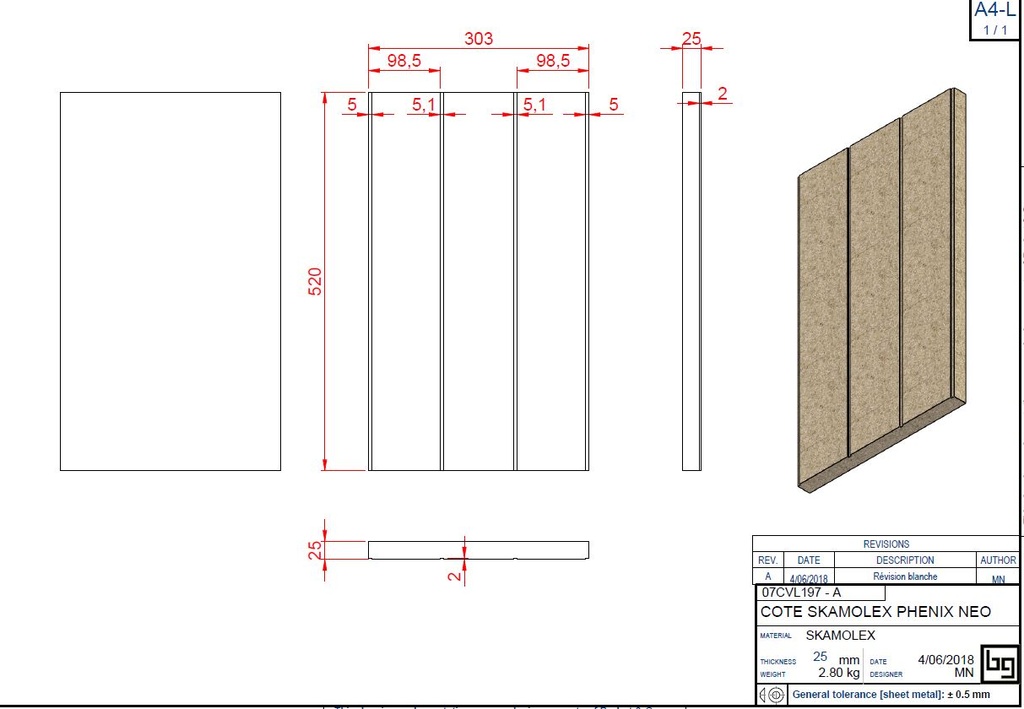 COTE SKAMOLEX PHENIX NEO 2018