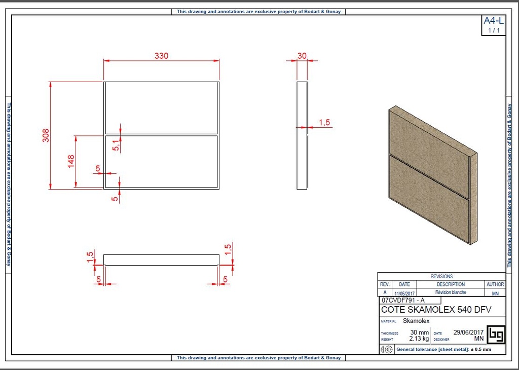 COTE SKAMOLEX CONCEPT 540 DFV