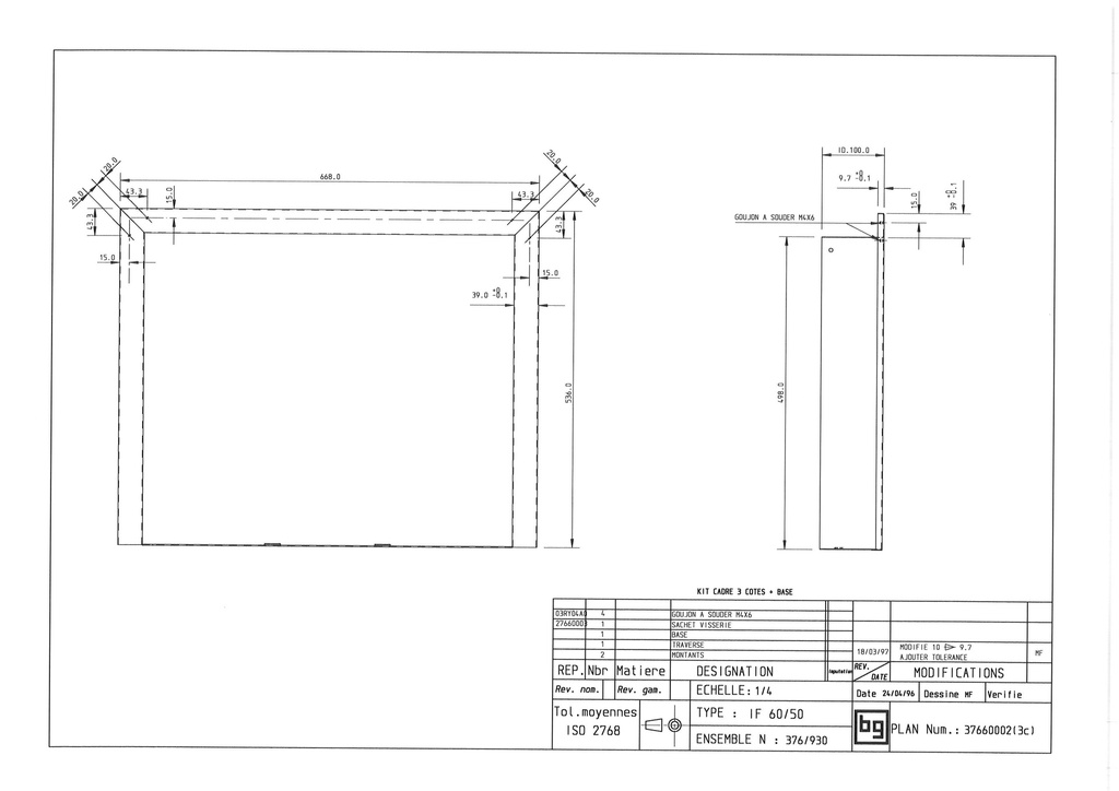 °KIT CADRE HABIL. 3 C IF 603 96