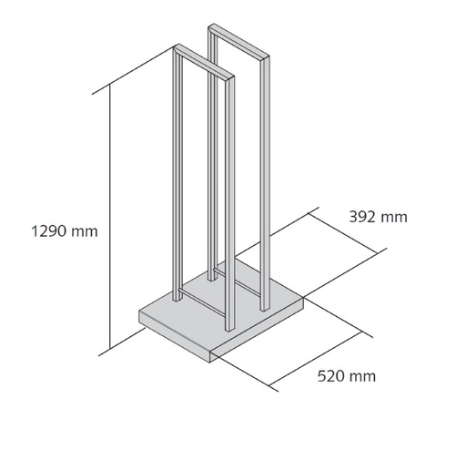 [11980621] µM CHARIOT BUCHES 52cm RAL_9017