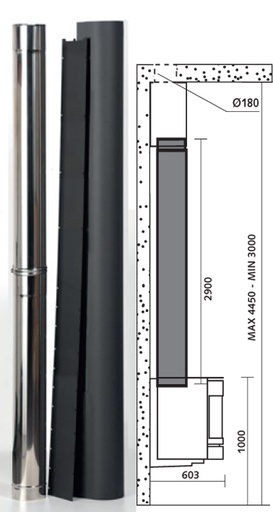[12002003] 30UP KIT COLONNE CONV ET BUSE  2.90m