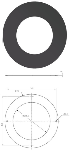 [12003004] ROSACE D250 StuvGrey