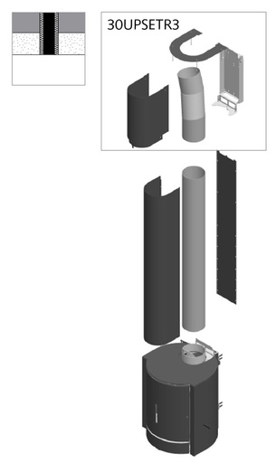 [12004019] 30UP SET3 RAC VERTICAL CONDUIT AFFLEUR