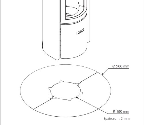 [13009005] PLAQUE DE SOL STUV 30COMPACT  STUVGREY