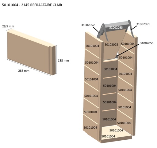 [50101004] 2145 REFRACTAIRE CLAIR (288X138)