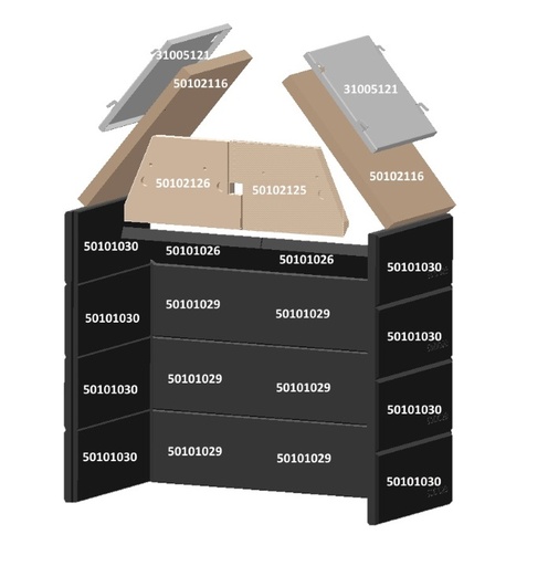 [50101026] 2290 REFRACTAIRE DEV FACE INCLINE FONCE