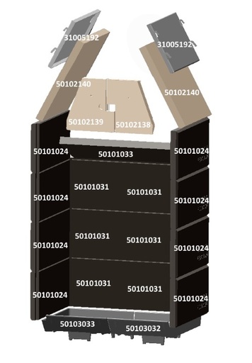 [50101033] 2270 REFRACTAIRE DEV FACE INCLINE FONCE
