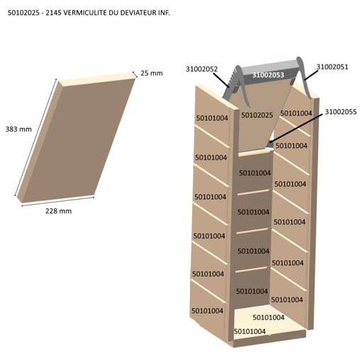 [50102025] 2145 VERMICULITE DU DEVIATEUR INF.