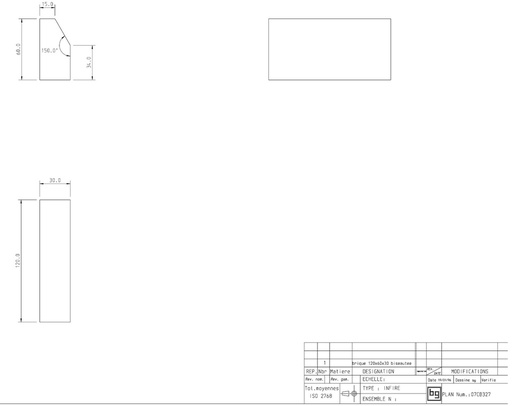 [07CB327] BRIQUE 120X60X30 BISEAUTEE