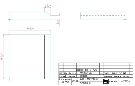 [07CB350] BRIQUE 180X165X30 BISEAUT/180