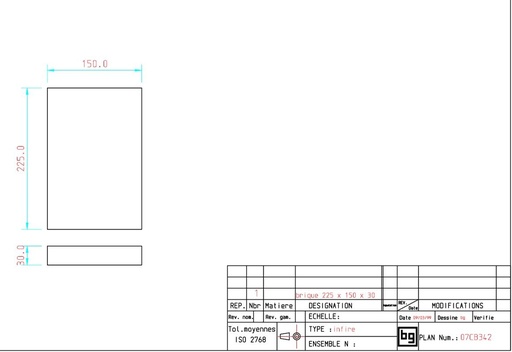 [07CB342] BRIQUE 225X150X30