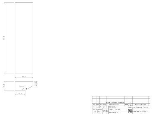 [07CB313] BRIQUE 240X60X30 (BISEAUTEE)