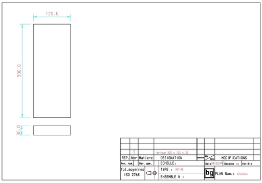 [07CB343] BRIQUE 300X120X30