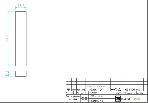 [07CB345] BRIQUE 300X60X30