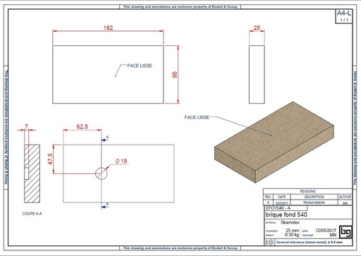 [07CV540] BRIQUE SKAMOLEX FOND CONCEPT 540,540V,690,790,920 DF et SF