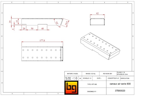 [37B80020] CANAUX AIR SERIE 800