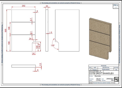 [07CVOP790D] COTE DROIT SKAMOLEX CONCEPT 540,540V ,690,790,920 SF