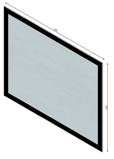 [332694] Vitre + joint FF derby Small 662x530mm