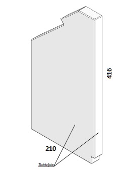 [331856] Béton Céramique panneau latéral droit Unilux 40