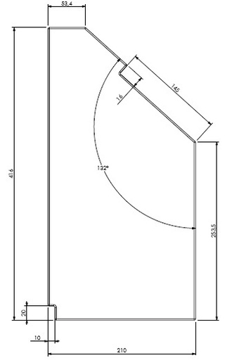 [331857] Béton Céramique panneau latéral gauche Unilux 40