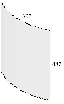 [301443] Vitre Eco 400/410 dim.. 407x487 R=4 (delai 26 semaines)