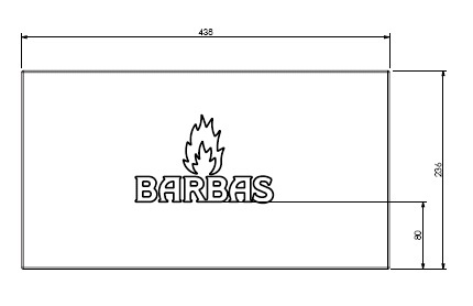 [331849] Béton Céramique panneau arrière Unilux 52 + logo