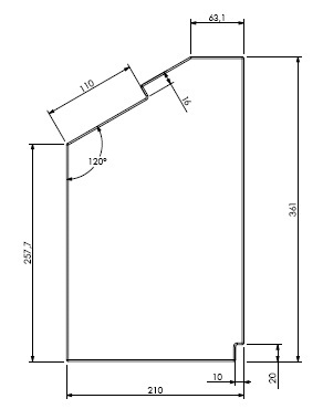 [331850] Béton Céramique panneau latéral droit Unilux 52