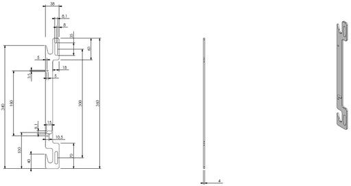 [338864] Poignée + espagnolette eco 60 noire (depuis 10-5-2021)