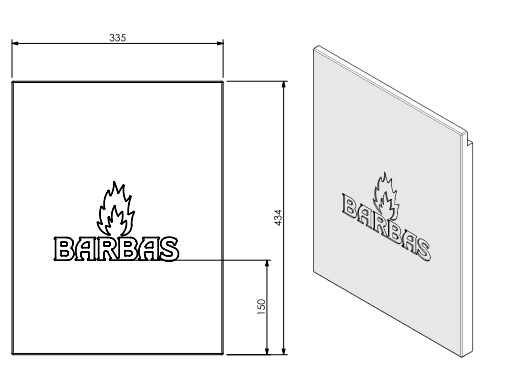 [332445] Béton Céramique panneau arrière + LOGO