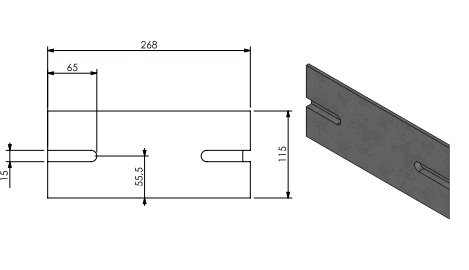 [331334] Vermiculite – Pièce avant bisotée vermiculite Gauche Eco 70